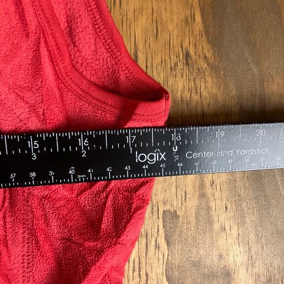 Gander Mtn Womens Vest Jacket Red Fleece Open Pockets Full Zip Stretch Medium - Picture 8 of 12